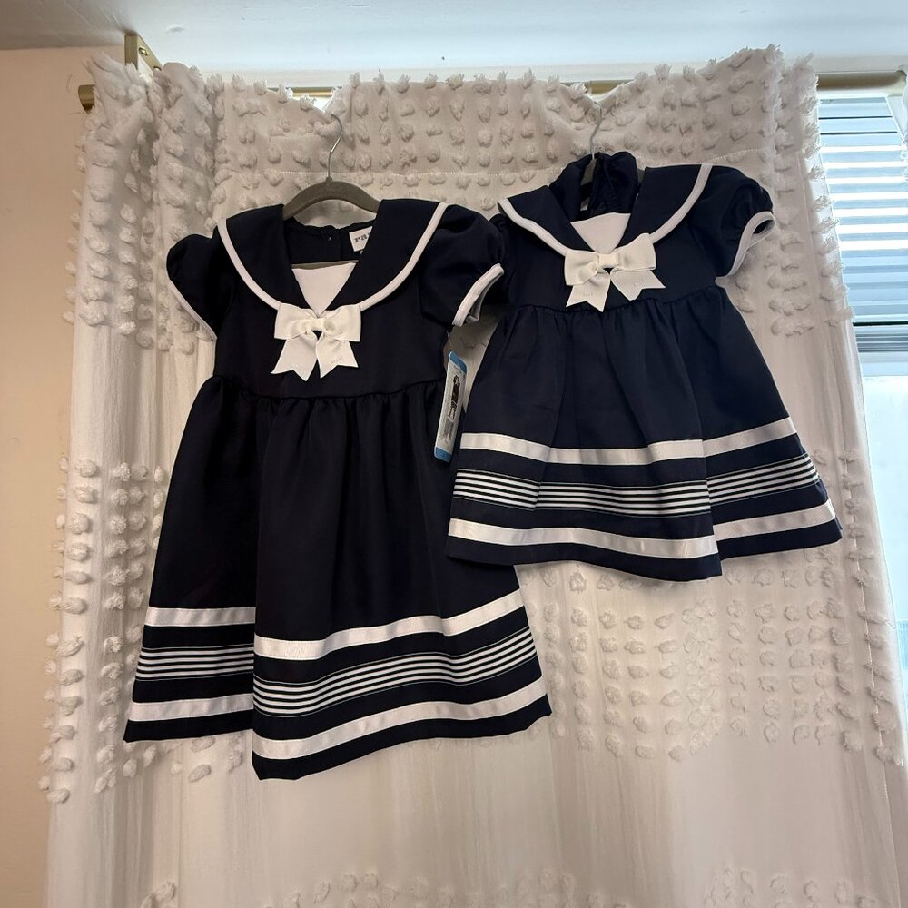 Matching Rare Editions Sailor Dresses (4T & 12M) - NEW